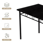 Set da pranzo Dyonery per 4 persone con piano del tavolo spesso 1,6, set da tavolo da cucina da 5 pezzi, set tavolo e sedie da cucina per sala da pranzo salvaspazio