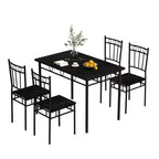 Set da pranzo Dyonery per 4 persone con piano del tavolo spesso 1,6, set da tavolo da cucina da 5 pezzi, set tavolo e sedie da cucina per sala da pranzo salvaspazio