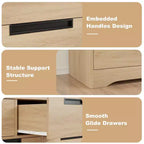 TROPOW Cassettiera a 5 Cassetti per Camera da Letto, Comò con Maniglie Integrate, Organizer in Legno per Soggiorno, Cameretta, Corridoio e Ingresso