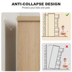 TROPOW Cassettiera a 5 Cassetti per Camera da Letto, Comò con Maniglie Integrate, Organizer in Legno per Soggiorno, Cameretta, Corridoio e Ingresso