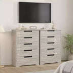 TROPOW Cassettiera a 5 Cassetti per Camera da Letto, Comò con Maniglie Integrate, Organizer in Legno per Soggiorno, Cameretta, Corridoio e Ingresso