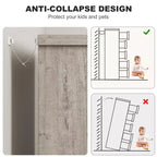 TROPOW Cassettiera a 5 Cassetti per Camera da Letto, Comò con Maniglie Integrate, Organizer in Legno per Soggiorno, Cameretta, Corridoio e Ingresso
