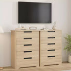 TROPOW Cassettiera a 5 Cassetti per Camera da Letto, Comò con Maniglie Integrate, Organizer in Legno per Soggiorno, Cameretta, Corridoio e Ingresso