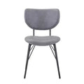 Jofran,Contemporary Modern Faux Leather Split-Back Upholstered Dining Chair (Set of 2)