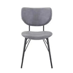 Jofran,Contemporary Modern Faux Leather Split-Back Upholstered Dining Chair (Set of 2)