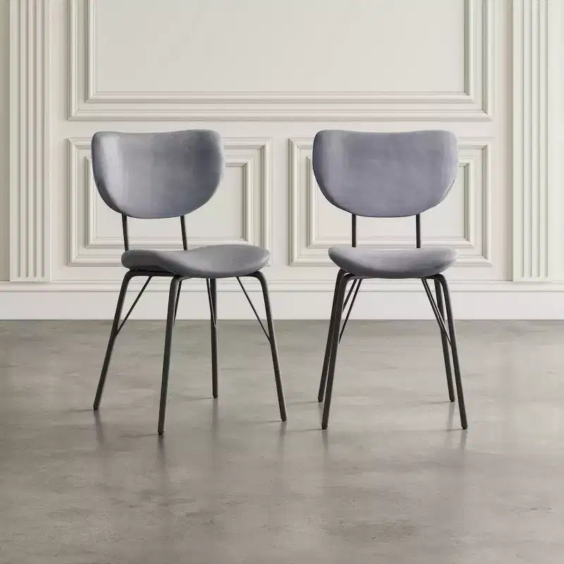 Jofran, sedia da pranzo imbottita in similpelle contemporanea moderna con schienale diviso (set da 2)