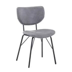 Jofran, sedia da pranzo imbottita in similpelle contemporanea moderna con schienale diviso (set da 2)