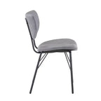 Jofran, sedia da pranzo imbottita in similpelle contemporanea moderna con schienale diviso (set da 2)