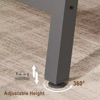 GustoWave Tavolo da pranzo rettangolare da 180 cm, con piedini regolabili