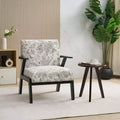 GDFStudio Tessa Mid-Century Modern Rubberwood Upholstered Armchair