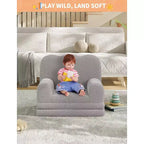 Divano letto pieghevole 2 in 1 comodo per bambini, da divano a sedia a sdraio in schiuma, regalo per bambine e bambini