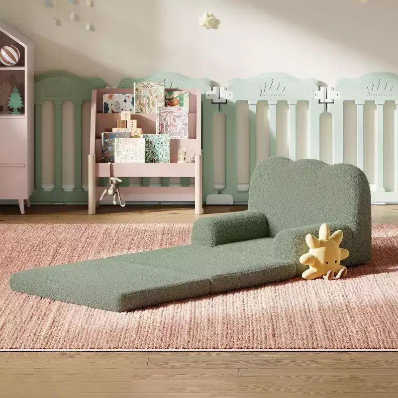 Divano letto pieghevole 2 in 1 comodo per bambini, da divano a sedia a sdraio in schiuma, regalo per bambine e bambini