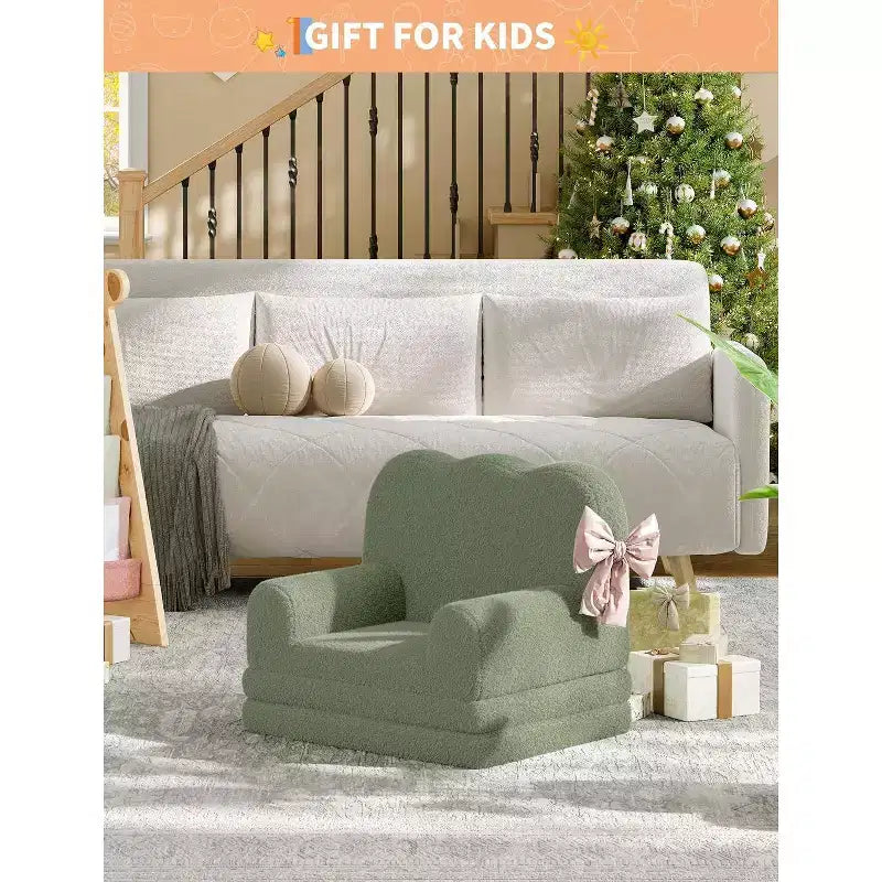 Divano letto pieghevole 2 in 1 comodo per bambini, da divano a sedia a sdraio in schiuma, regalo per bambine e bambini
