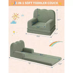 Divano letto pieghevole 2 in 1 comodo per bambini, da divano a sedia a sdraio in schiuma, regalo per bambine e bambini