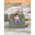 Divano letto pieghevole 2 in 1 comodo per bambini, da divano a sedia a sdraio in schiuma, regalo per bambine e bambini
