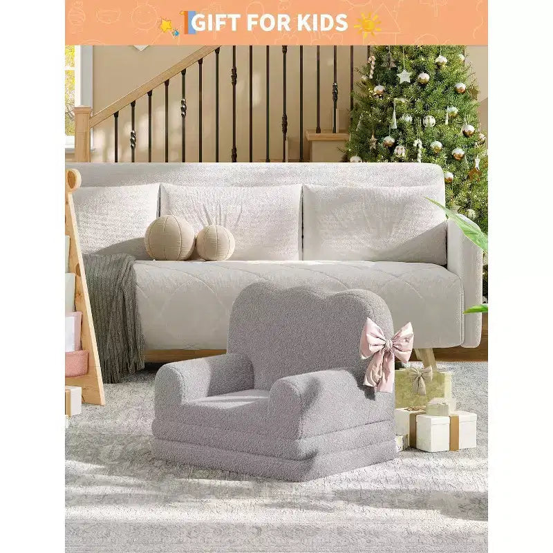 Divano letto pieghevole 2 in 1 comodo per bambini, da divano a sedia a sdraio in schiuma, regalo per bambine e bambini