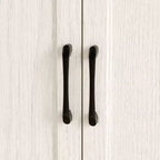Credenza da cucina in venatura di legno Famapy con dispositivo antiribaltamento - 3 cassetti + 2 ante per cucine o soggiorno