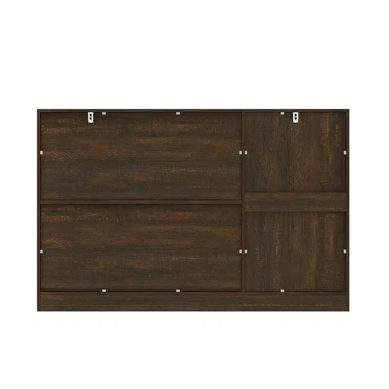 Credenza da cucina in venatura di legno Famapy con dispositivo antiribaltamento - 3 cassetti + 2 ante per cucine o soggiorno