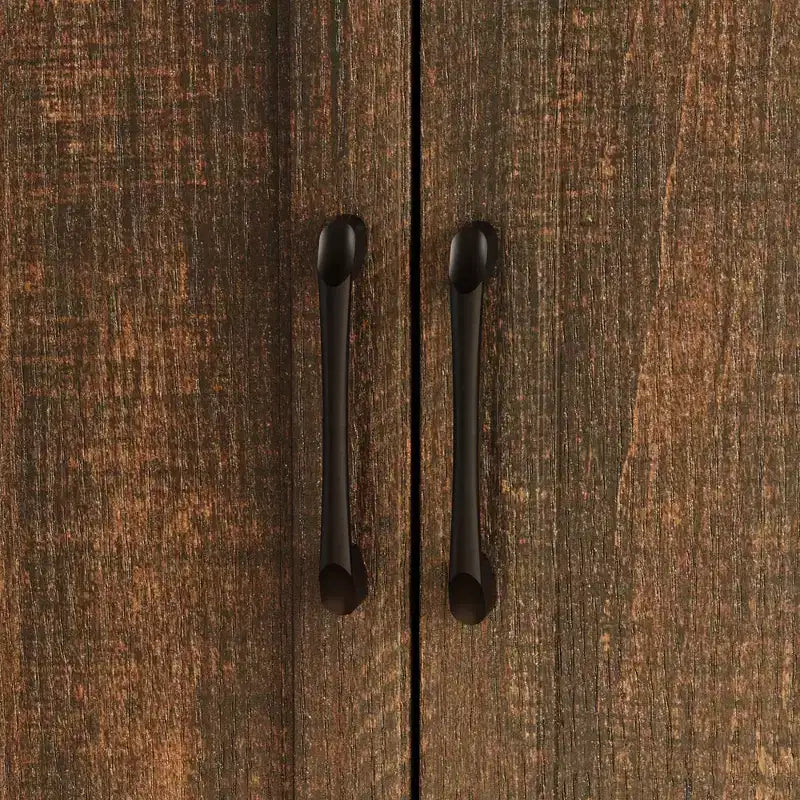 Credenza da cucina in venatura di legno Famapy con dispositivo antiribaltamento - 3 cassetti + 2 ante per cucine o soggiorno