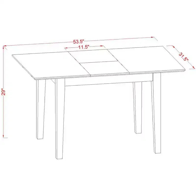 HomeStock Belmont Set da pranzo per cucina – Tavolo e sedie da pranzo, Rovere