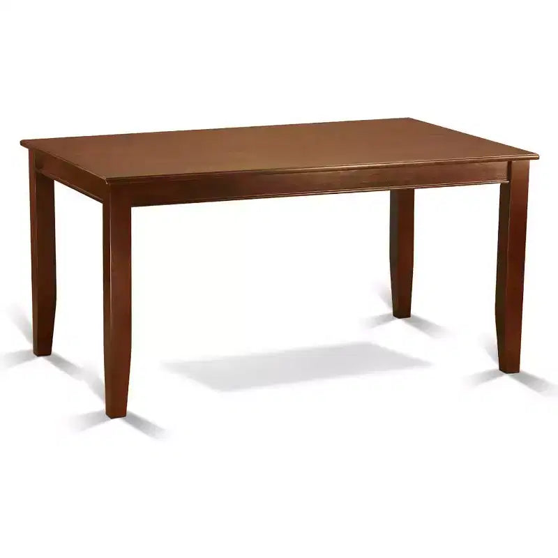 Set da pranzo HomeStock Belmont 7 pezzi composto da un tavolo da pranzo rettangolare, 6 sedie Parson imbottite in tessuto di lino marrone, 36x60 pollici, cappuccino