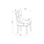 Set da pranzo HomeStock Belmont 7 pezzi composto da un tavolo da pranzo rettangolare, 6 sedie Parson imbottite in tessuto di lino marrone, 36x60 pollici, cappuccino
