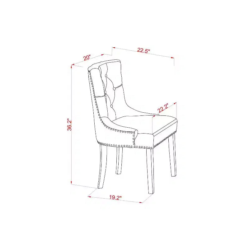 Set da pranzo HomeStock Belmont 7 pezzi composto da un tavolo da pranzo rettangolare, 6 sedie Parson imbottite in tessuto di lino marrone, 36x60 pollici, cappuccino