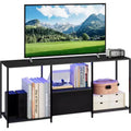 LED TV Stand for TVs up to 55, Entertainment Center with LED Lights & Open Storage Shelves, Modern Media Console for Living Room, Bedroom