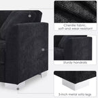 Divano Componibile Modern Cloud a L, Set Divano di Lusso con Chaise Longue e Cuscini Gratuiti, Tessuto Ciniglia