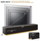Mobile TV CLIHOME con scanalature per TV fino a 85 pollici, Consolle multimediale con piano in finto marmo e 4 cassetti, Centro di intrattenimento con base dorata