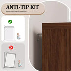 35.4 Mobiletto credenza con anta in vetro, Credenza contenitore per sala da pranzo, cucina