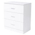 Karl Home 3-Drawer White Particle Board 22.05in. W Chest of Drawer