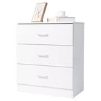 Cassettiera Karl Home a 3 cassetti in truciolato bianco, larghezza 56 cm