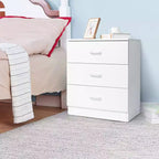 Cassettiera Karl Home a 3 cassetti in truciolato bianco, larghezza 56 cm