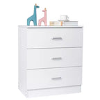 Cassettiera Karl Home a 3 cassetti in truciolato bianco, larghezza 56 cm
