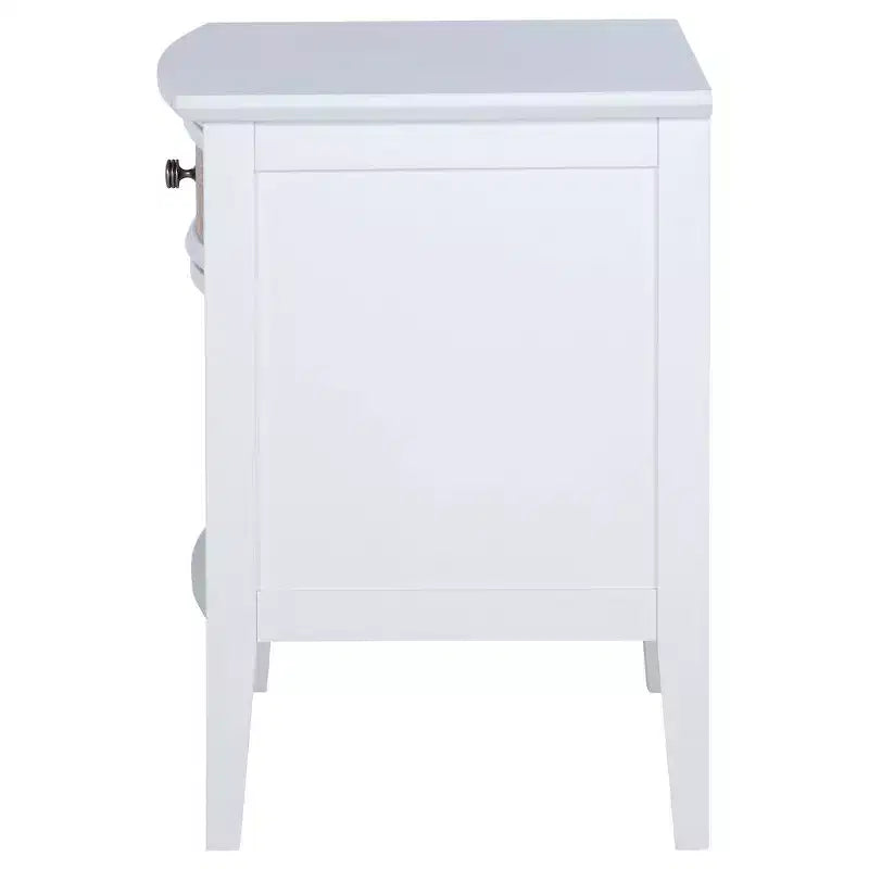 Coaster, Bexhill Comodino con 1 cassetto Bianco