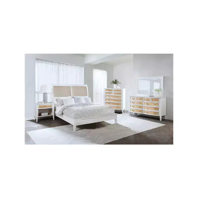 Coaster, Bexhill Comodino con 1 cassetto Bianco