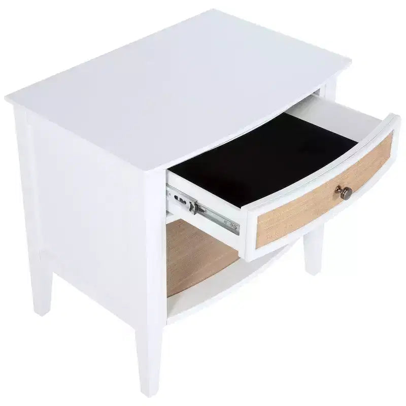 Coaster, Bexhill Comodino con 1 cassetto Bianco