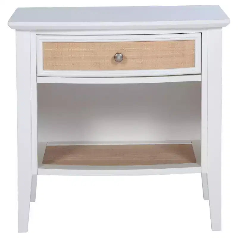 Coaster, Bexhill Comodino con 1 cassetto Bianco