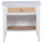 Coaster, Bexhill Comodino con 1 cassetto Bianco