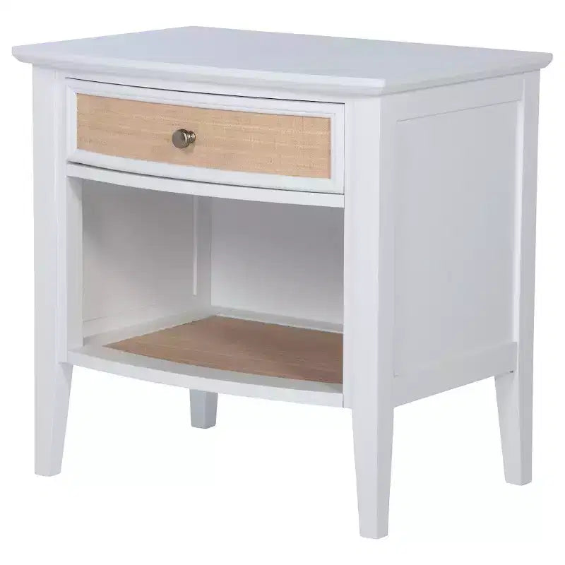 Coaster, Bexhill Comodino con 1 cassetto Bianco