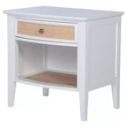 Coaster, Bexhill Comodino con 1 cassetto Bianco
