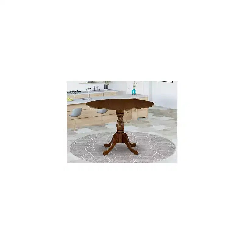 Tavolo da pranzo HomeStock in legno di acacia con venature a vista e due prolunghe a ribalta da 9 pollici