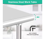 Tavolo da preparazione in acciaio inossidabile NSF Acekool 36 con 2 ripiani, workstation commerciale per uso in cucina, garage e ristorante