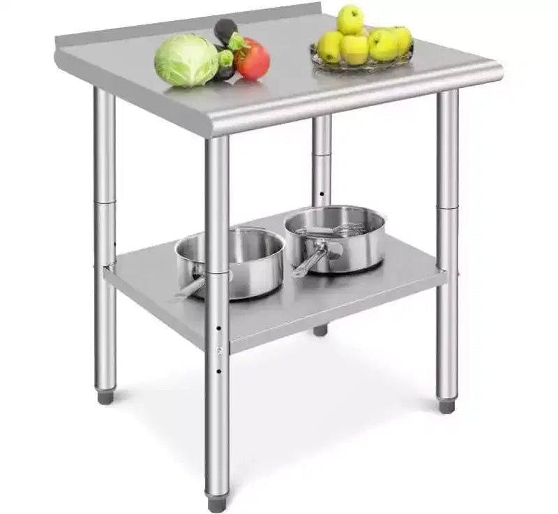 Tavolo da preparazione in acciaio inossidabile NSF Acekool 36 con 2 ripiani, workstation commerciale per uso in cucina, garage e ristorante