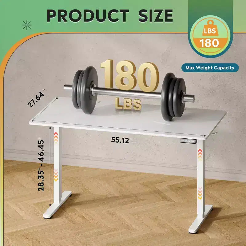 GALAXHERO Scrivania Elettrica Regolabile in Altezza 140 x 70 cm, Scrivania Ergonomica Sit-Stand con 3 Preimpostazioni di Memoria, per Casa e Ufficio