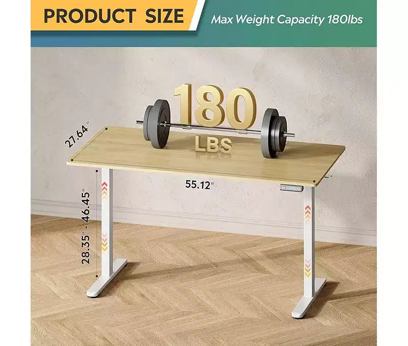 GALAXHERO Scrivania Elettrica Regolabile in Altezza 140 x 70 cm, Scrivania Ergonomica Sit-Stand con 3 Preimpostazioni di Memoria, per Casa e Ufficio