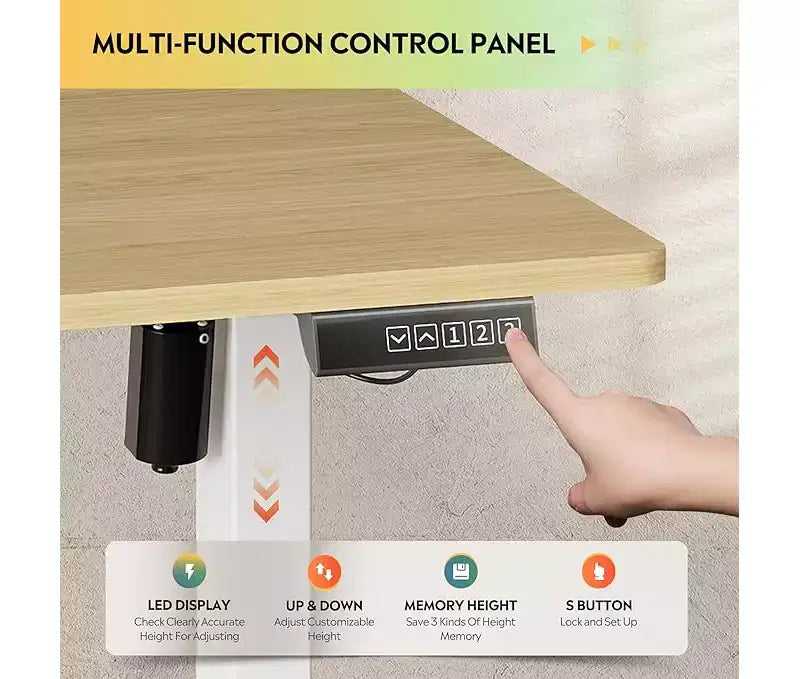 GALAXHERO Scrivania Elettrica Regolabile in Altezza 140 x 70 cm, Scrivania Ergonomica Sit-Stand con 3 Preimpostazioni di Memoria, per Casa e Ufficio