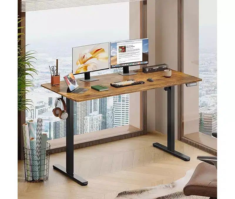 GALAXHERO Scrivania Elettrica Regolabile in Altezza 140 x 70 cm, Scrivania Ergonomica Sit-Stand con 3 Preimpostazioni di Memoria, per Casa e Ufficio
