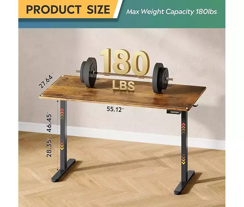 GALAXHERO Scrivania Elettrica Regolabile in Altezza 140 x 70 cm, Scrivania Ergonomica Sit-Stand con 3 Preimpostazioni di Memoria, per Casa e Ufficio
